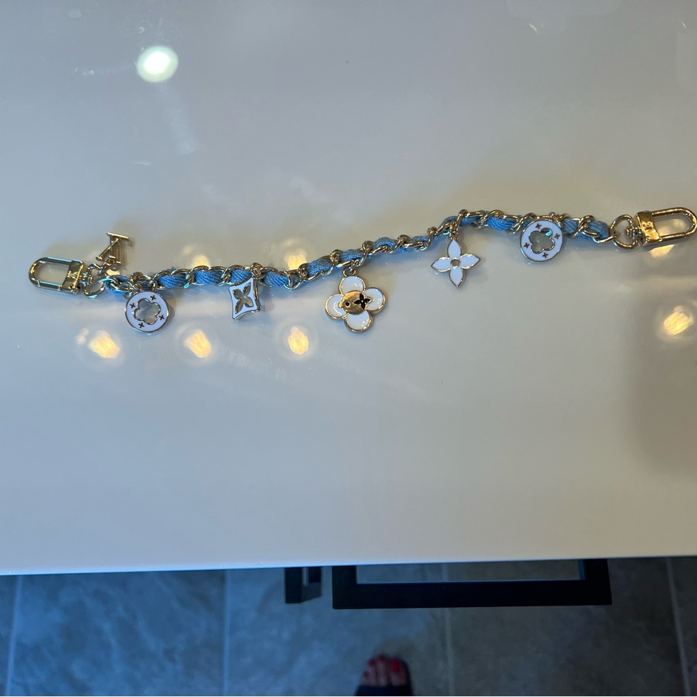 Gold and White Charm Bracelet